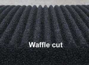 Waffle cut 2-inch black